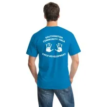 Adult 5.4oz 100% Cotton Tee - LC Y Logo - Southington Hands on Back