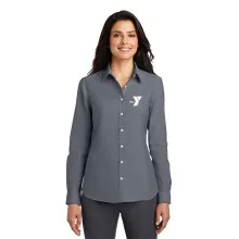 Ladies Long Sleeve SuperPro™ Oxford Shirt - Embroidered