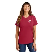 Ladies Heavy Weight 6.1oz 100% Cotton Tee  - Screen Print w/ Left Chest Y logo