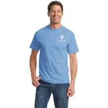 Adult 6.1oz 100% Cotton Tee - YMCA Leader-Corps-Logo